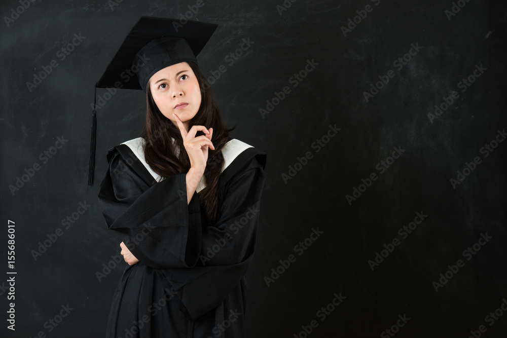 asian classmate confused after graduate