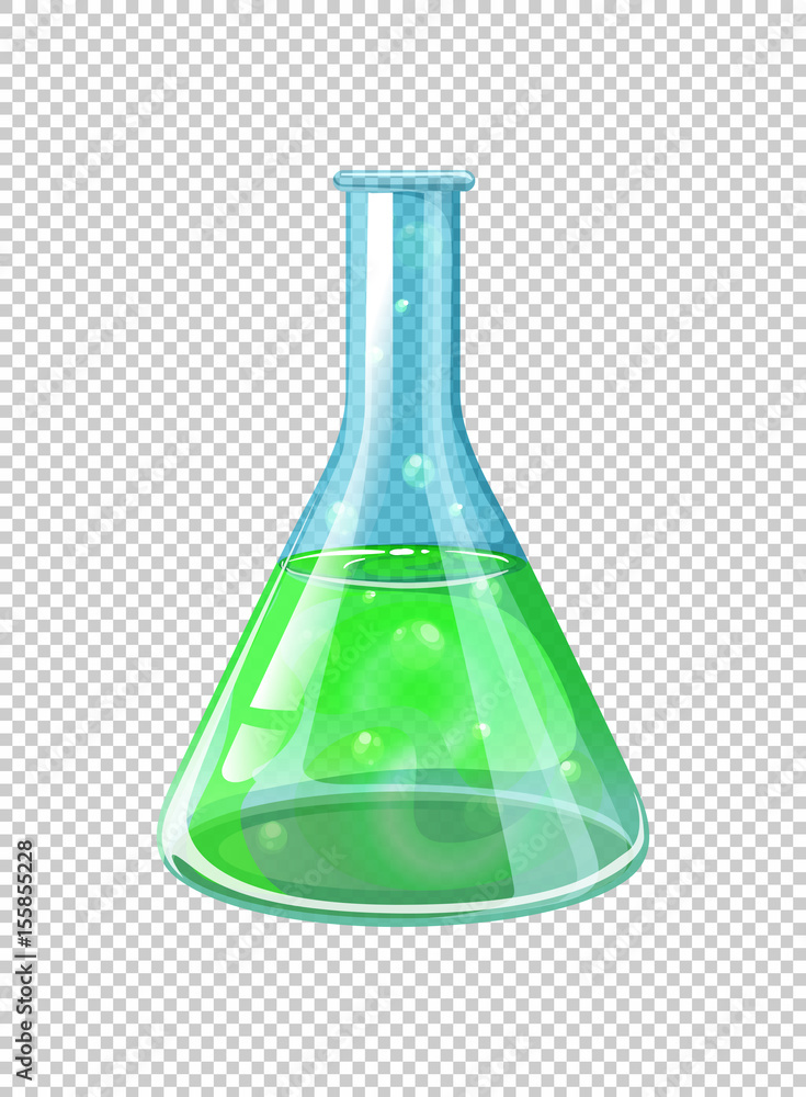 烧杯中的绿色化学品