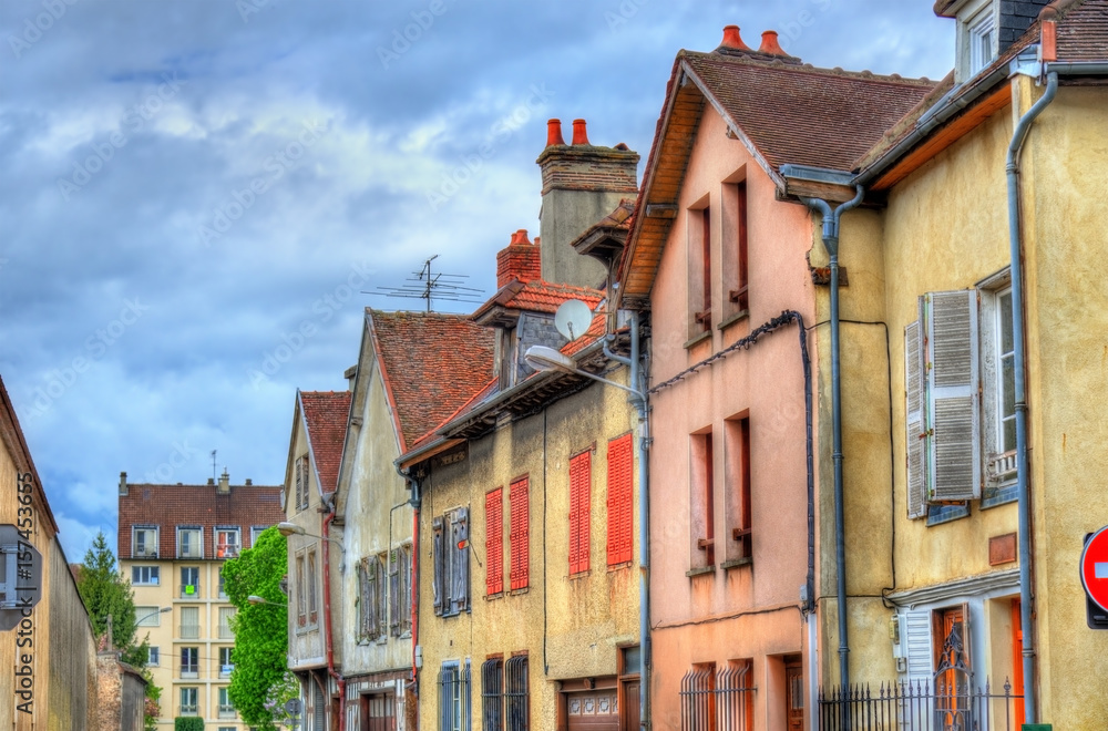 Traditional houses in Troyes, France