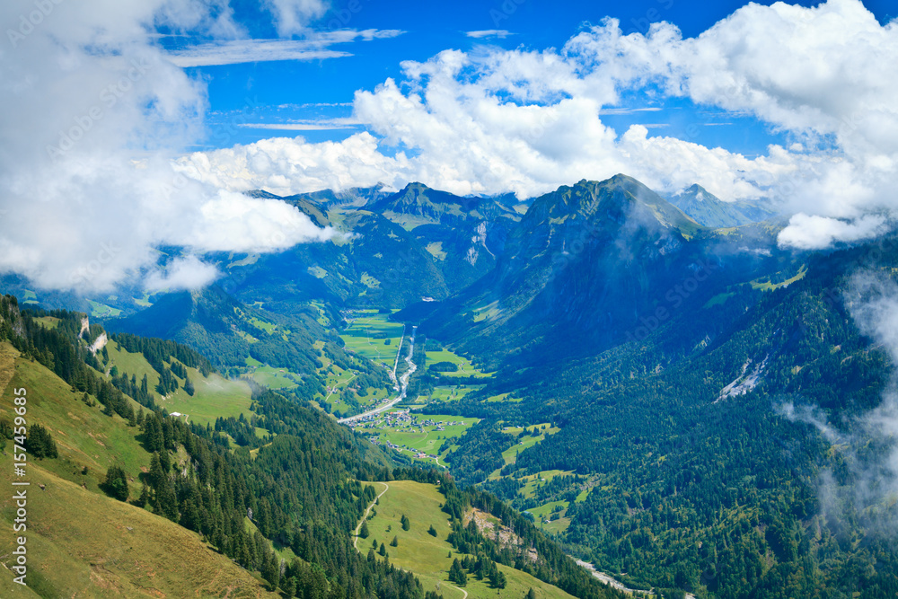 Landscape In The Austrian Alps Near Mellau