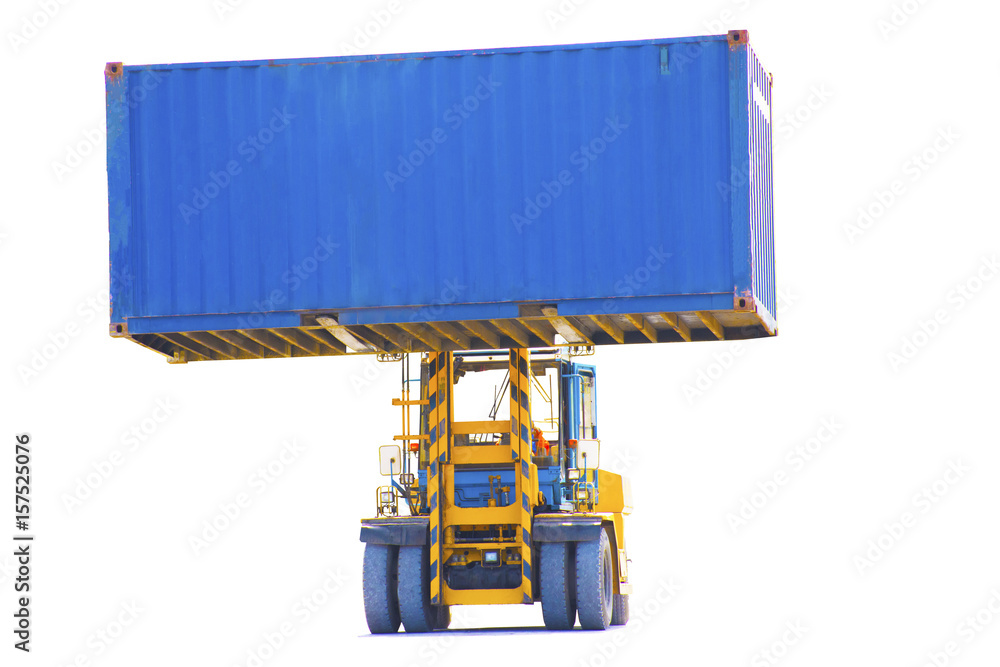 forklift on white background.