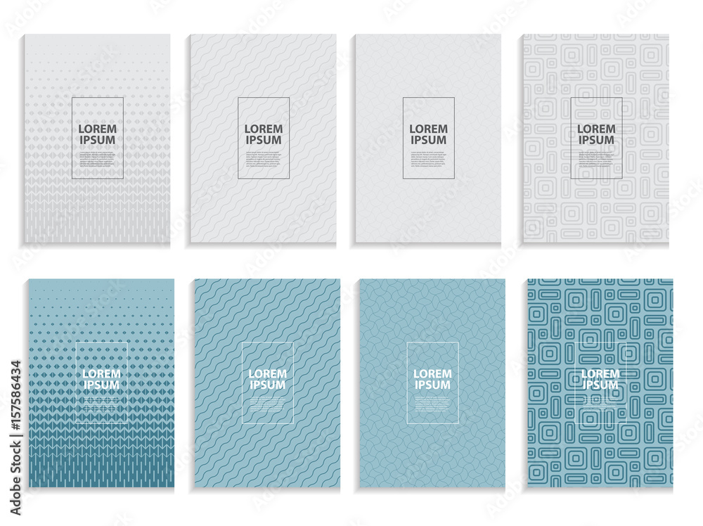 Big Collection Set of Simple Minimal Covers Business Template Design. Future Geometric Pattern. Vect