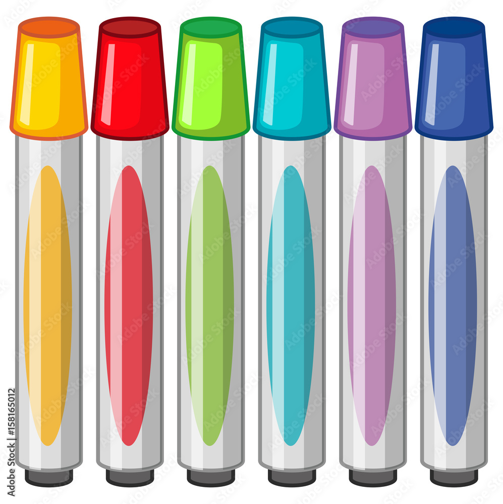 Different color markers in set