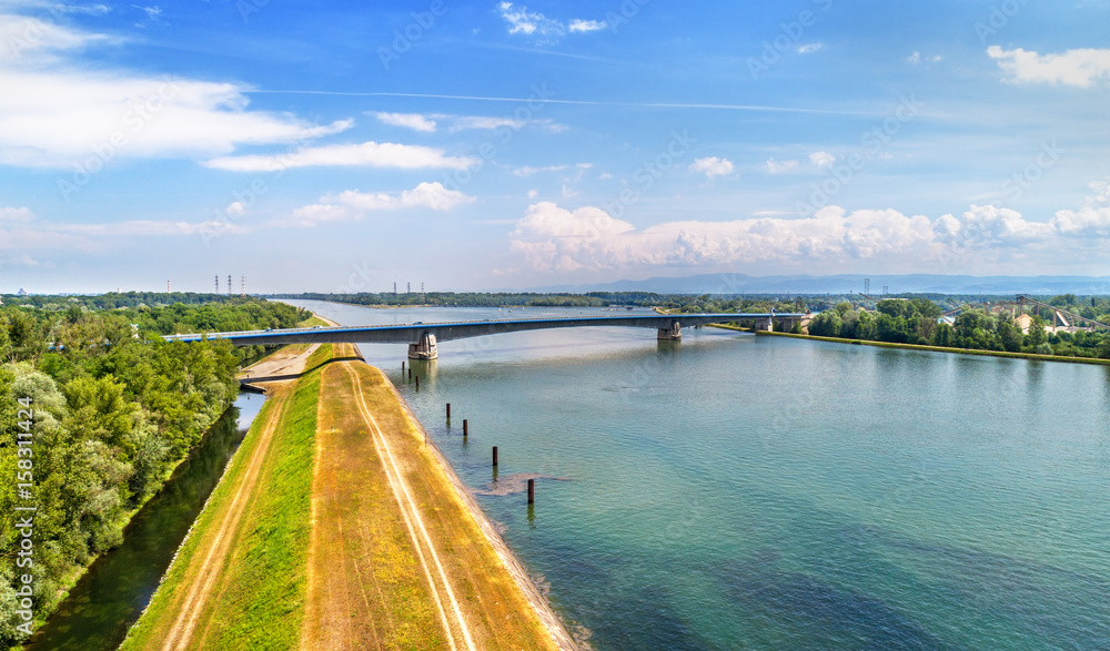 Pierre Pflimlin motorway bridge over the Rhine between France and Germany