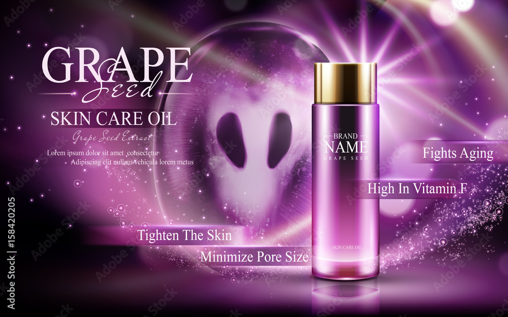 grape seed skin care oil