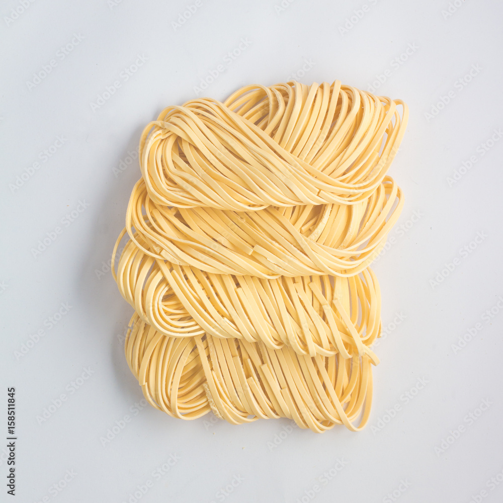 Fresh tagliatelle pasta