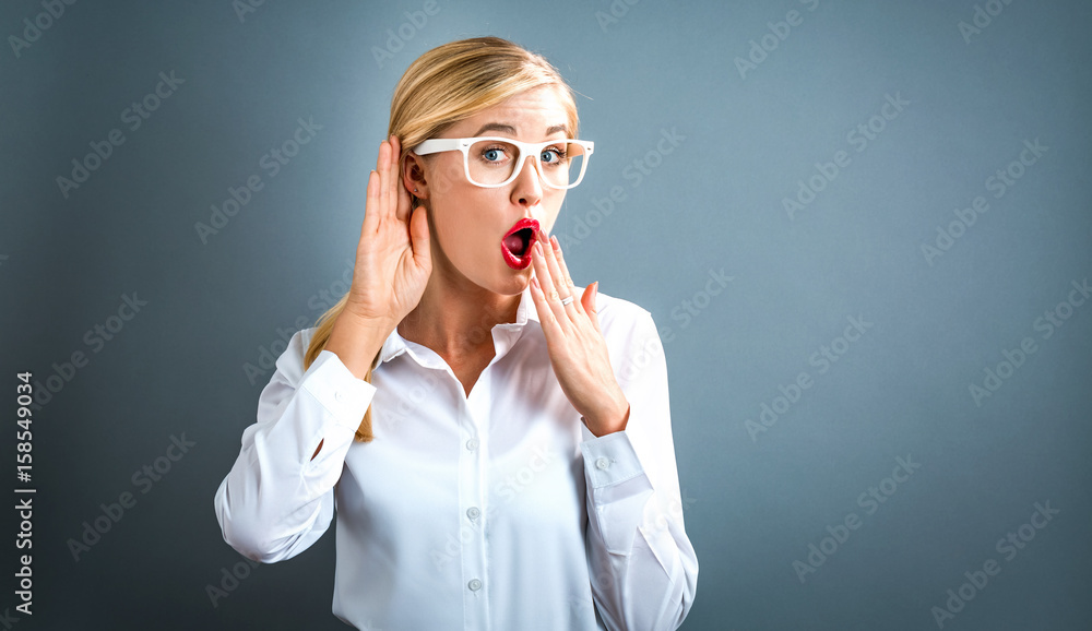 Young woman listening