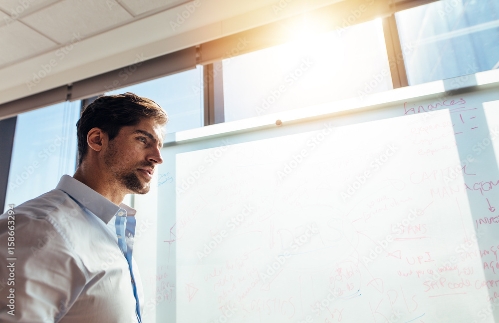 Business investor making a business presentation.