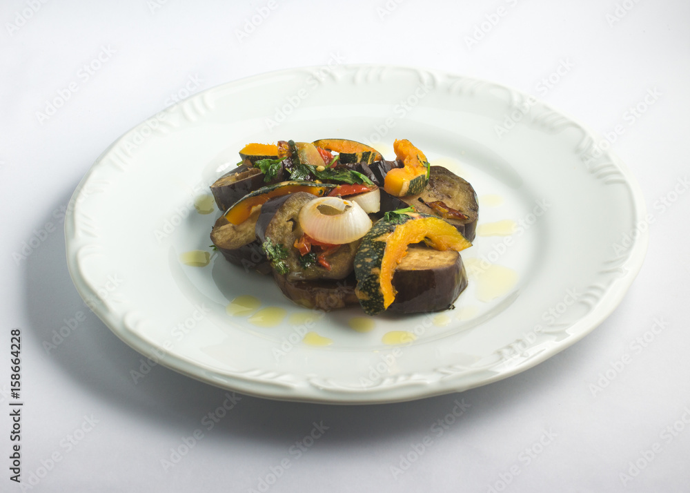 Cooked Eggplant over a plate