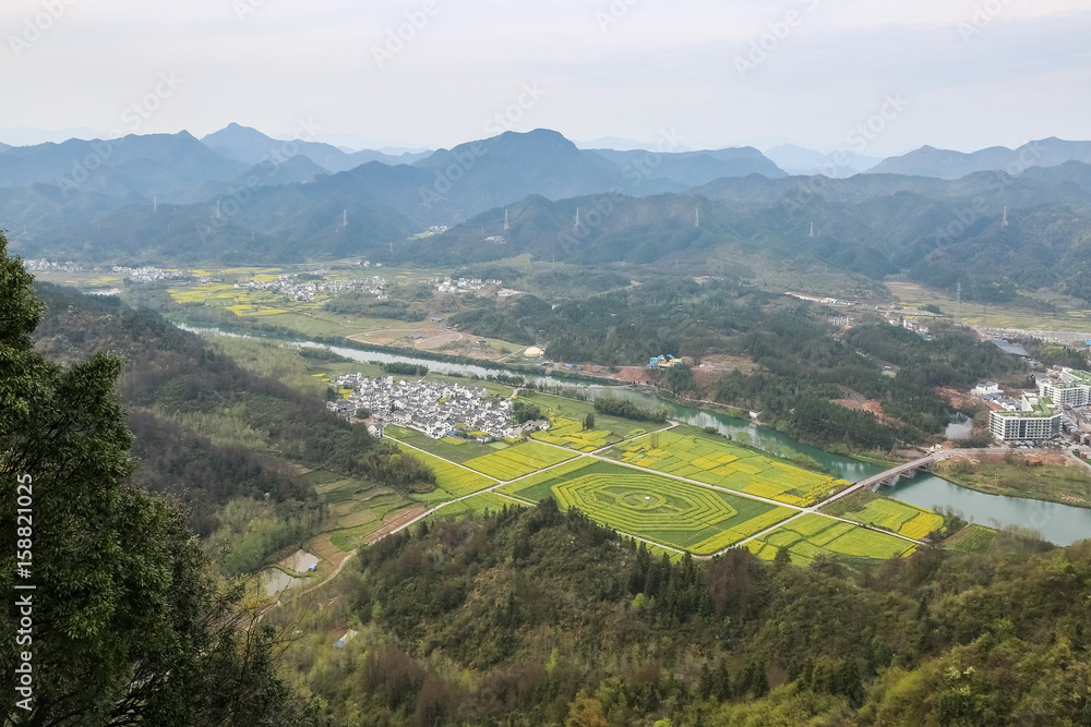 qiyun mountain landscape in spring