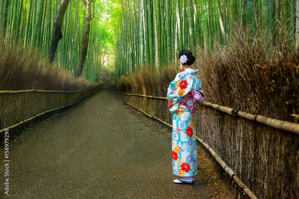 Bamboo forest of Arashiyama near Kyoto, Japan