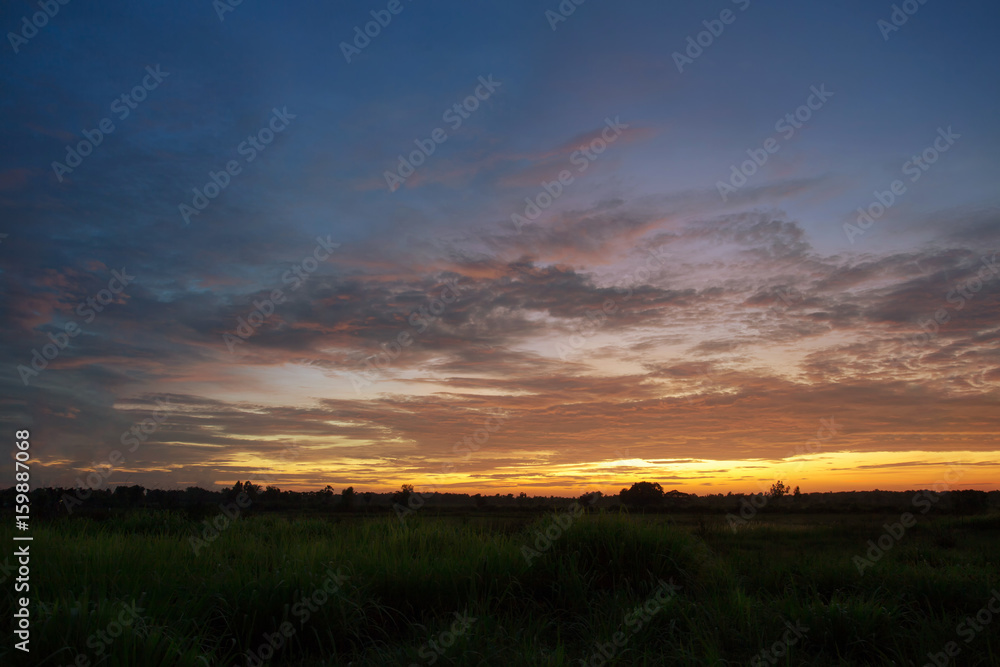 Beautiful sky near the sunset