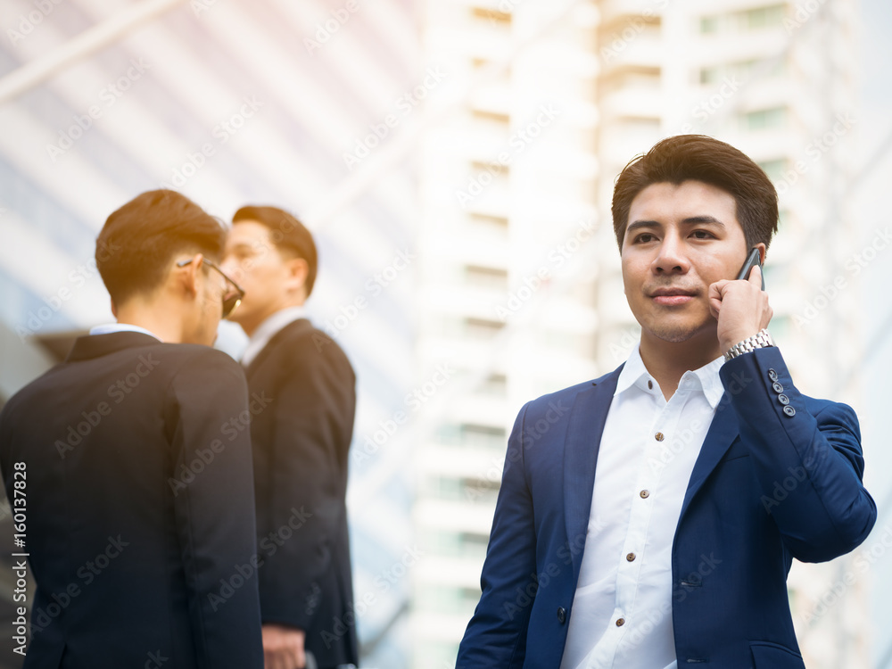 Business man speaking on the phone