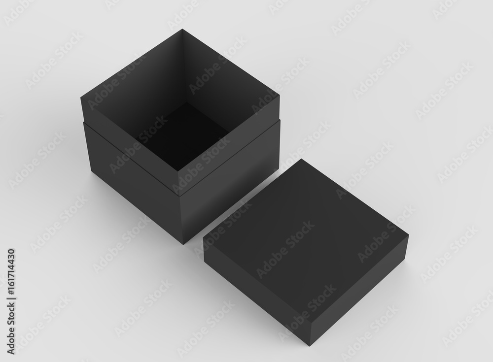 black paper box