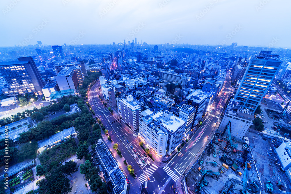 都市の夕景