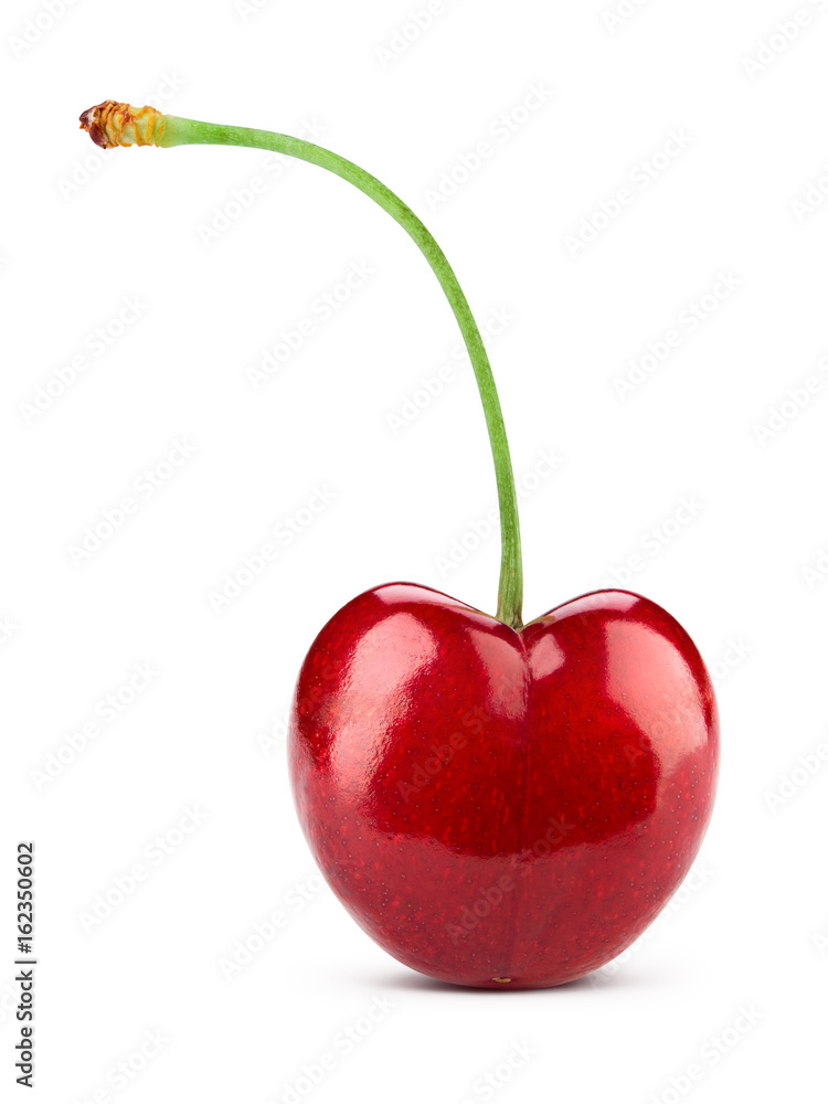 Cherry isolated. Cherry on white background. With clipping path.