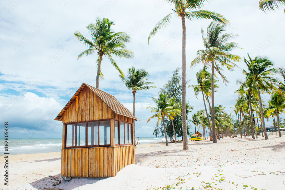 Tropical beach. Ocean vacation destination scene