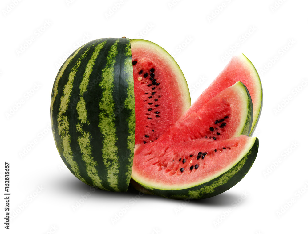  watermelon isolated on white background.