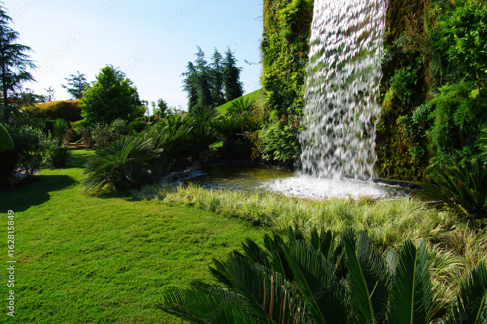 Waterfall on a sun