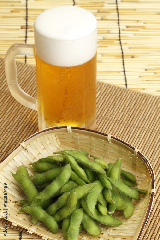 枝豆とビール