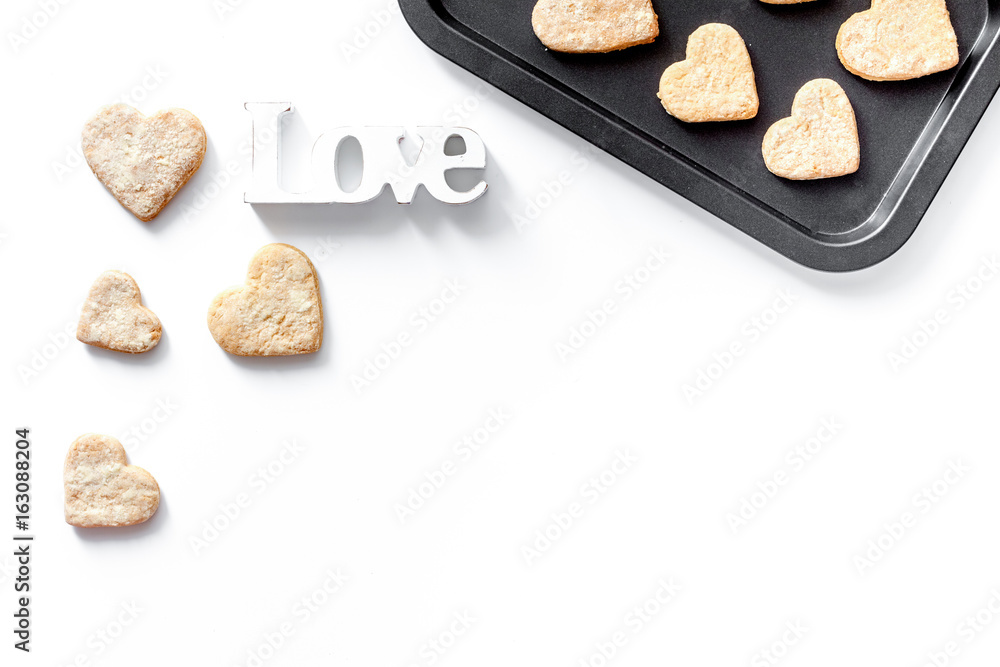 cookies for Valentine Day heartshaped on white background top vi