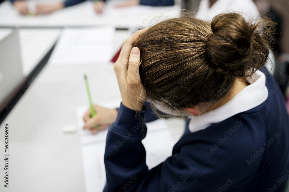 在课堂上学习的学生群体