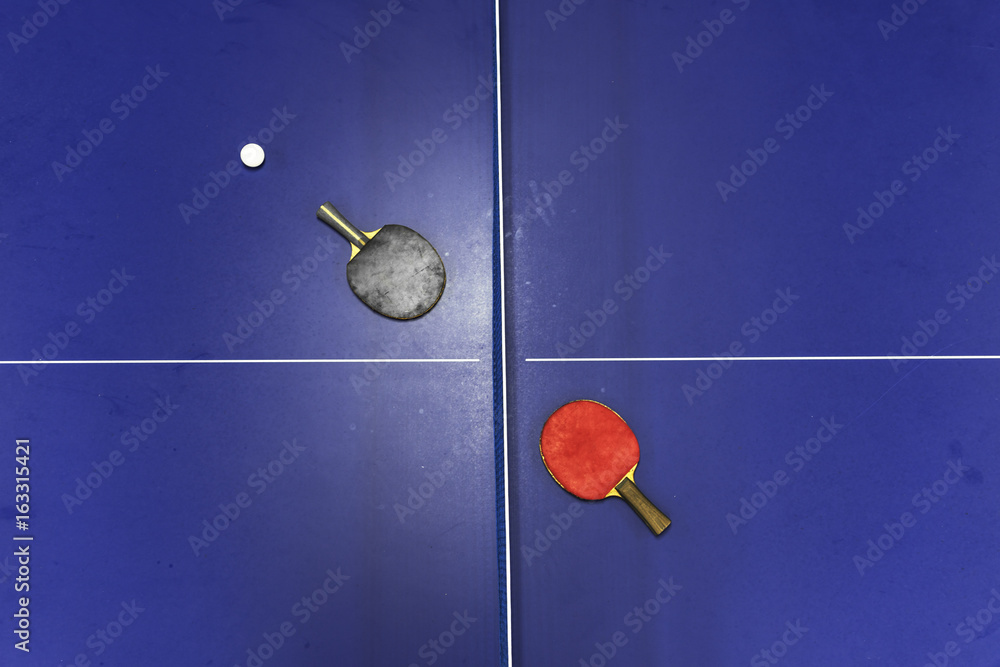 Table Tennis Ping-Pong Sport Equipment Concept