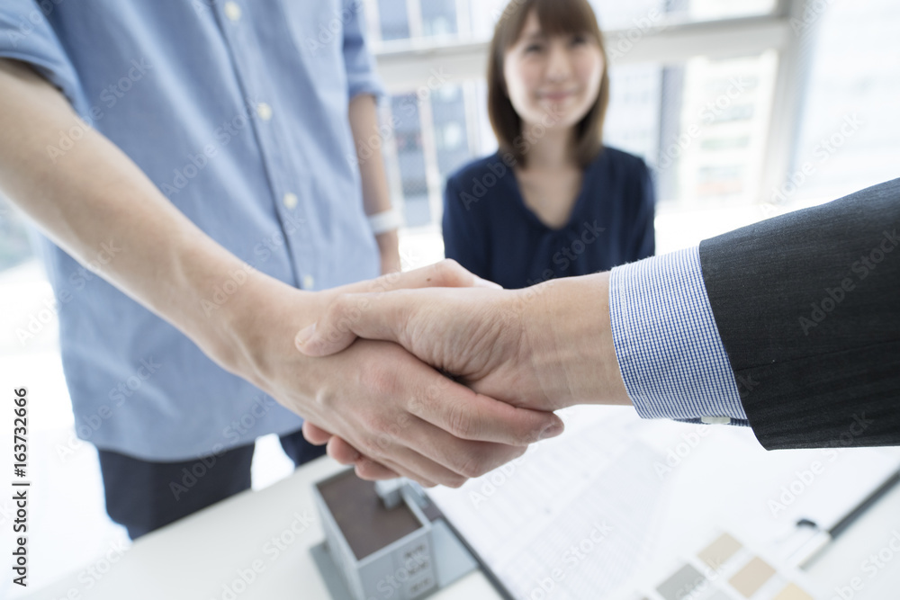 Shaking hands of a businessman