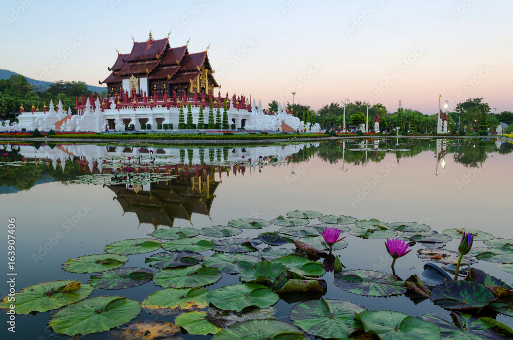 Ho Kham Luang,Royal Rajapruek,Chiangmai,Thailand.The public place.