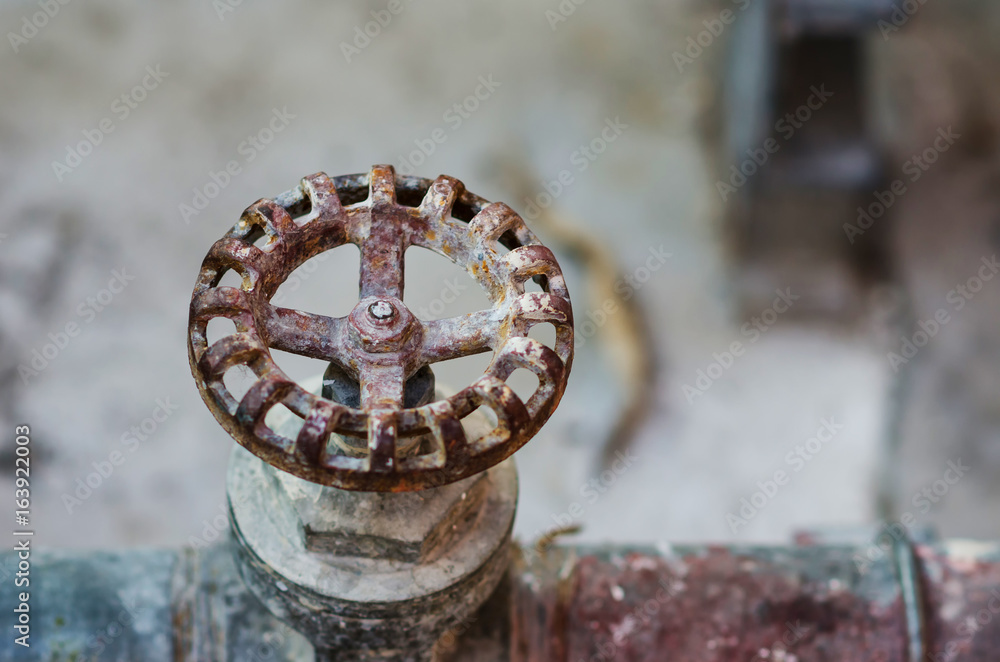 Old rusty water valve.