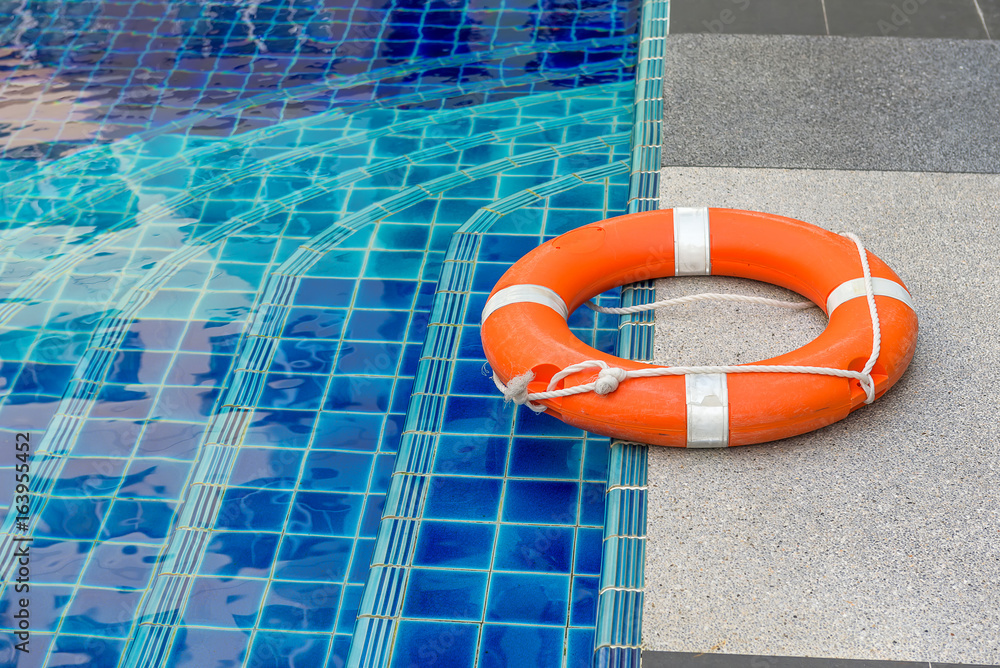 Ring buoy swimming pool.