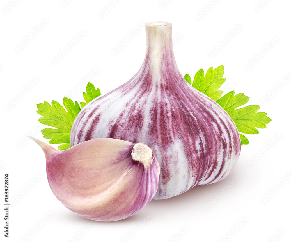 Garlic isolated on white background