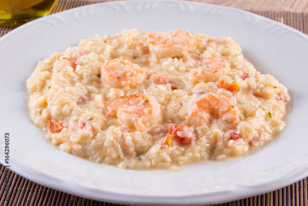 Shrimp Risotto with cheese