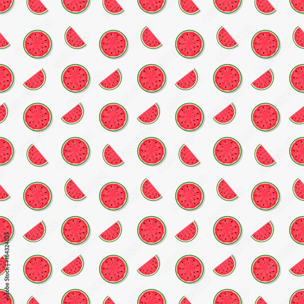 Seamless Pattern Background from Watermelon. Vector Illustration