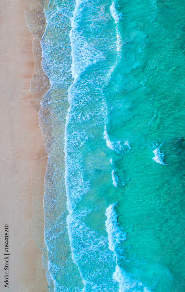 Sea aerial view,Top view,amazing nature background.The color of the water and beautifully bright.Azu