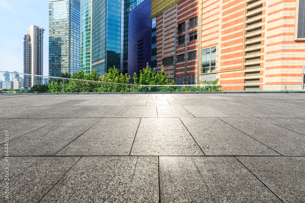 City square and modern architectural scenery in Shanghai,China