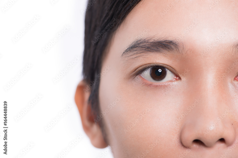 Close-up image of a teenagers eyes looking at the camera