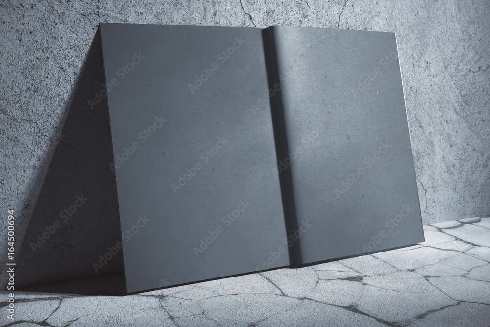 Gray hardcover notebook side