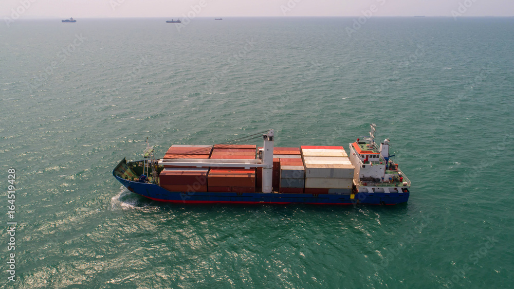 container ship in import export and business logistic,