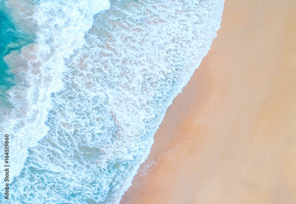 Sea aerial view,Top view,amazing nature background.The color of the water and beautifully bright.Azu