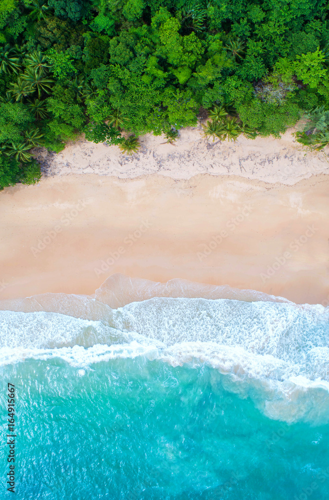 Sea aerial view,Top view,amazing nature background.The color of the water and beautifully bright.Azu