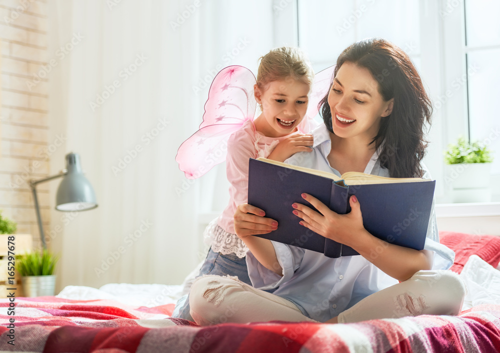 mother reading a book