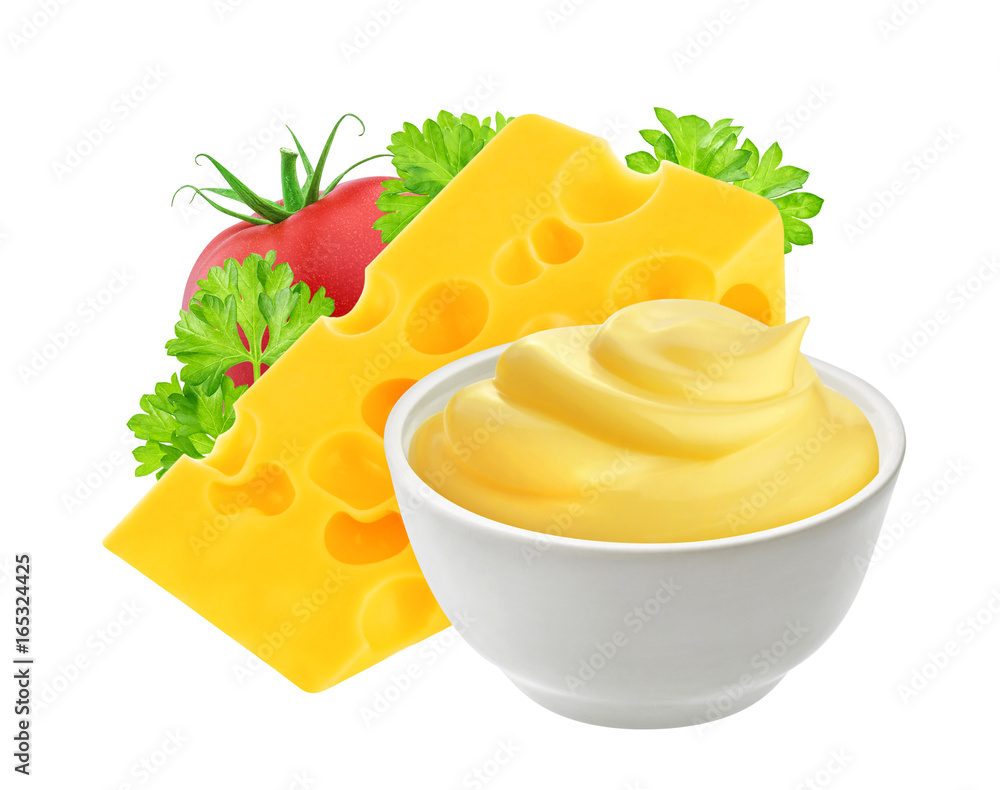 Cheese sauce isolated on white background