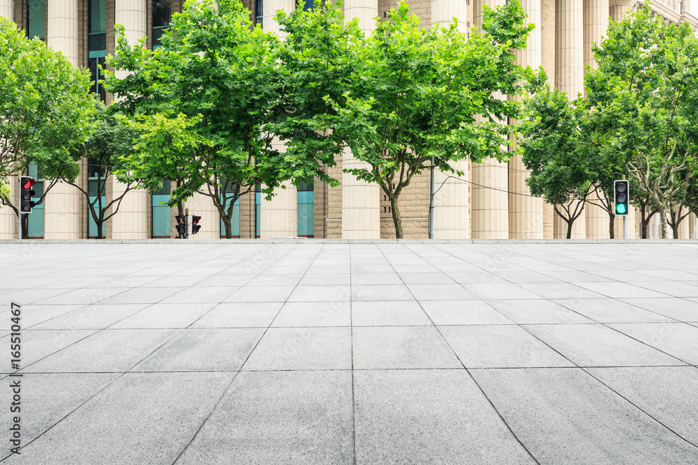 Empty floors and modern architecture in Shanghai