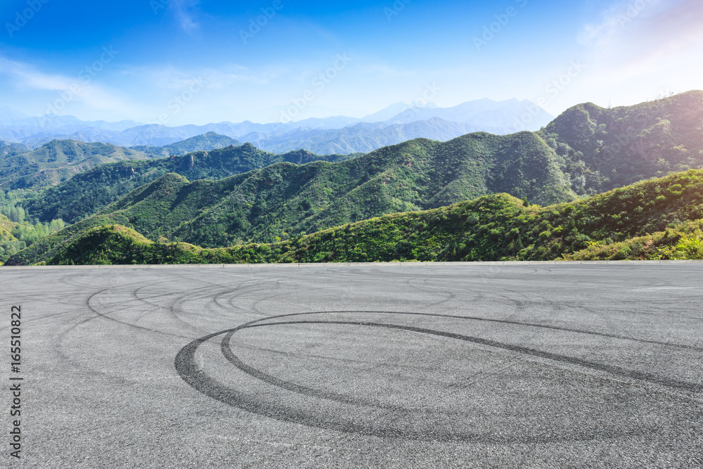 Asphalt road in the mountains