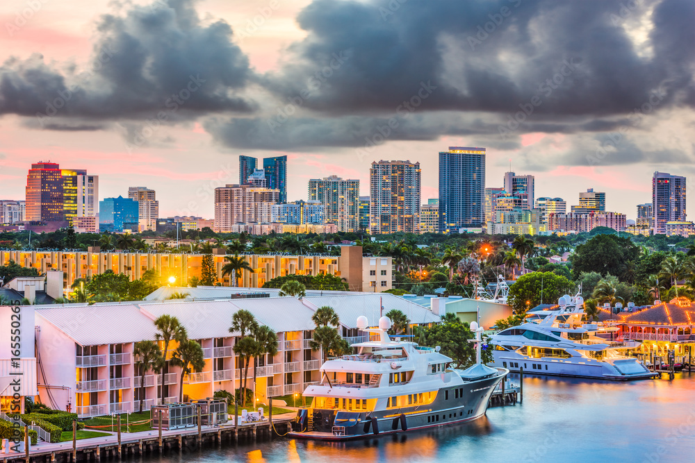 Fort Lauderdale, Florida, USA skyline.