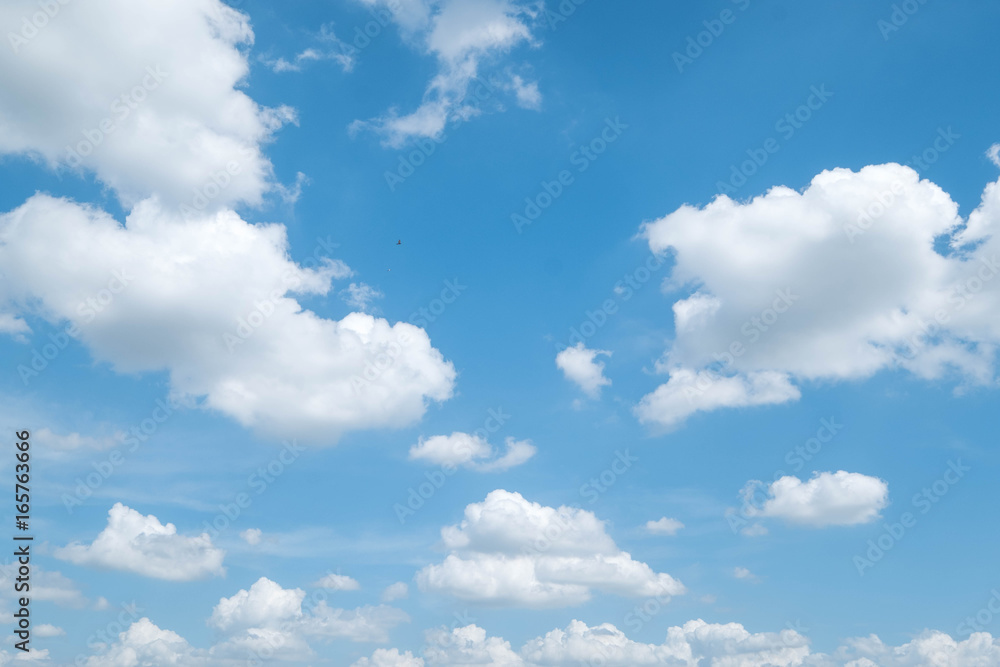 Beautiful Blue Sky And Clouds In Summer.