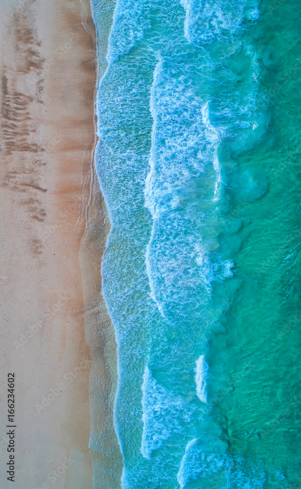 Sea aerial view,Top view,amazing nature background.The color of the water and beautifully bright.Azu