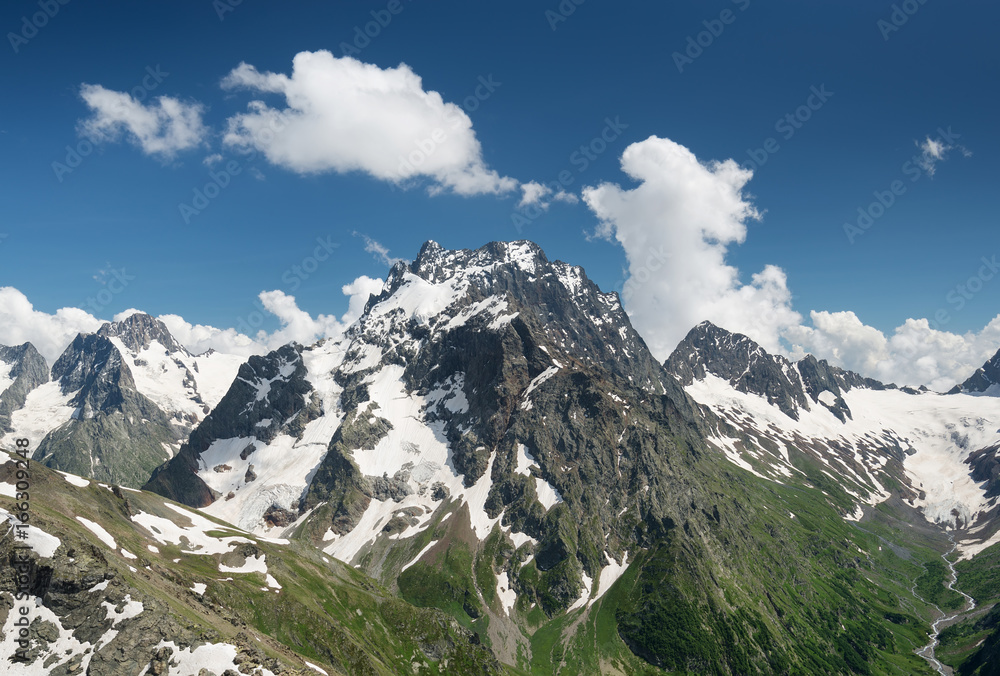 夏日山脊。美丽的自然景观