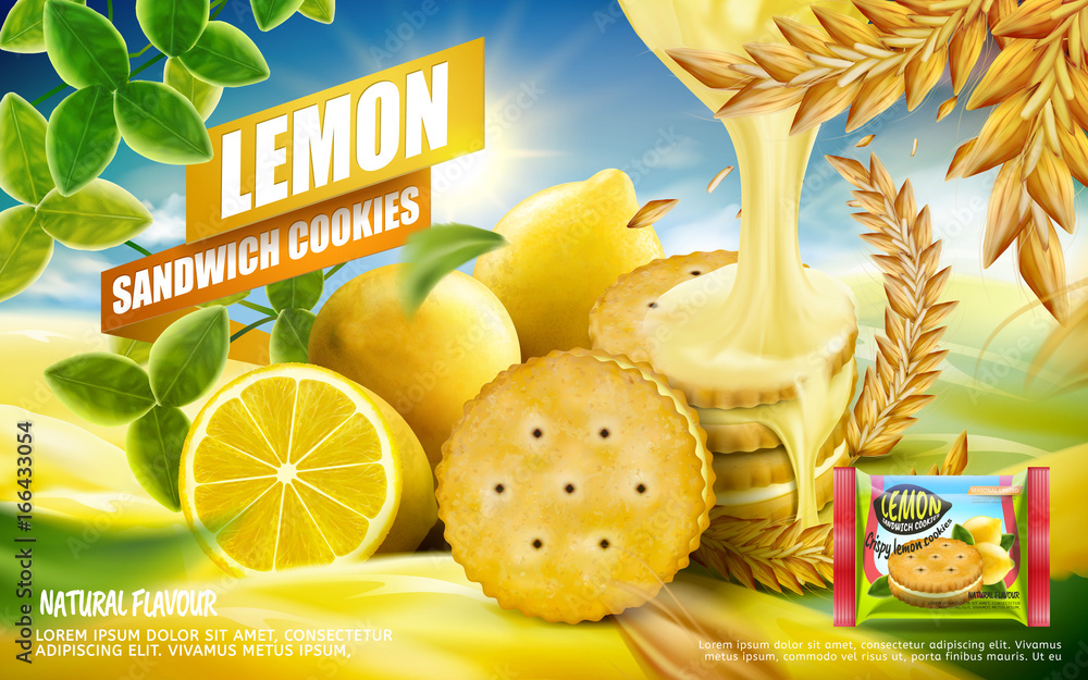 Lemon sandwich cookies ad